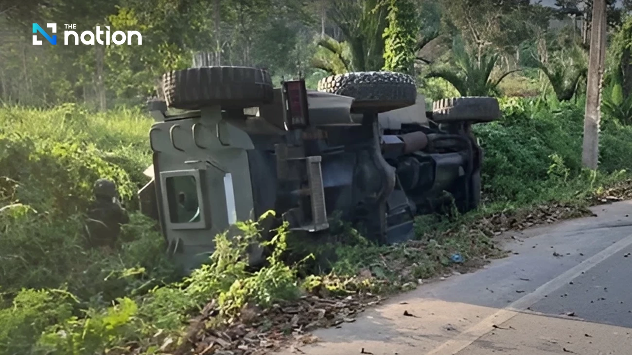 Bom Hantam Konvoi Kendaraan Lapis Baja REVA di Bannang Sata, Yala, Satu Orang Terluka
